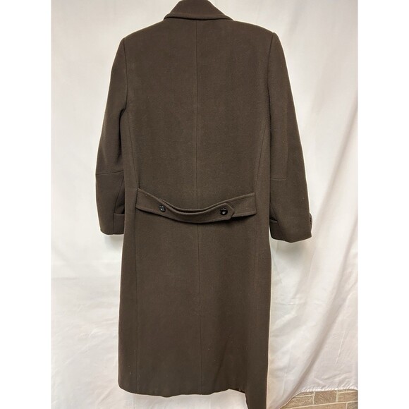 Donnybrook Coat Women's Petite 6P VTG 100% Wool Trench Coat Russia Pocket Button - Picture 4 of 9
